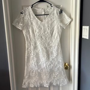 White Lace Dress - Size Small